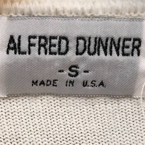 Alfred Dunner Pullover Sweater Vest: Vintage 80s Short Sleeved Cream Top, Size S - Picture 5 of 9